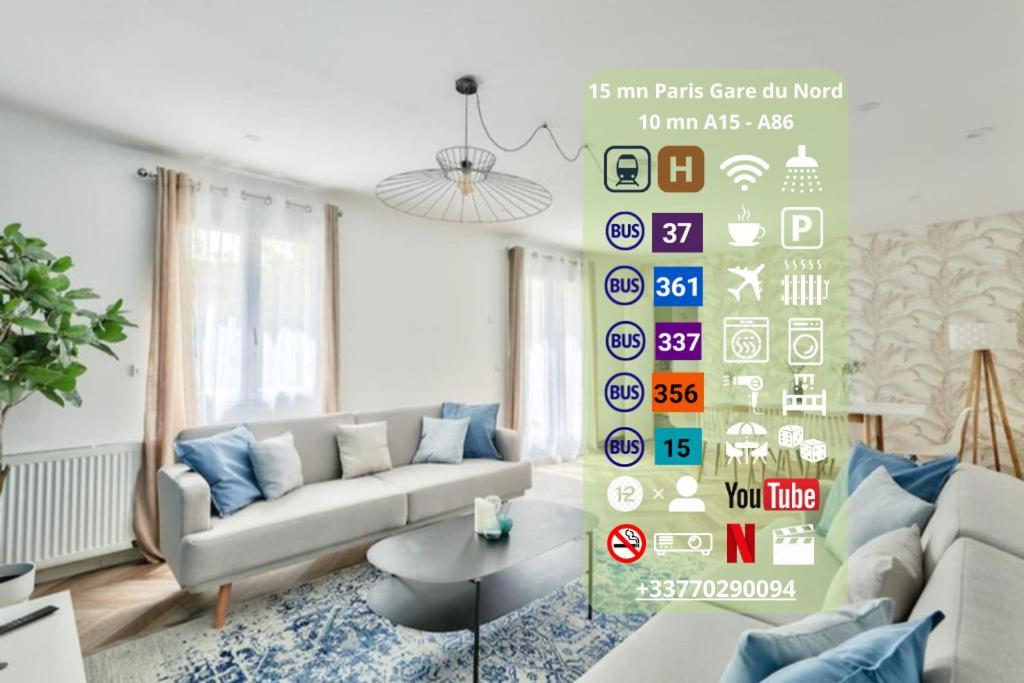 Parking Prive Gratuit - 15Mn Paris - Gare A Pied En 5Mn - Tout Equipee - Terrasse - Jardin - Stade De France - Casino D'Enghien - Hippodrome, Universite Épinay-sur-Seine Exterior foto